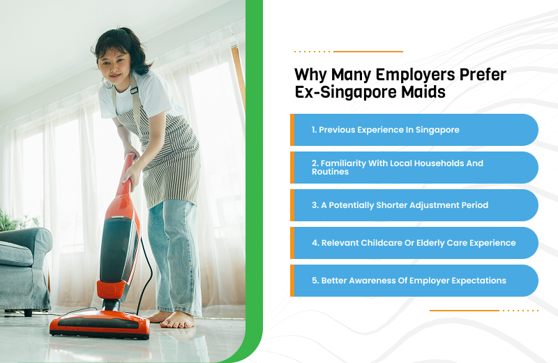 Infographic showing benefits of hiring ex-Singapore domestic maid.
